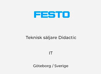 Teknisk säljare  Didactic